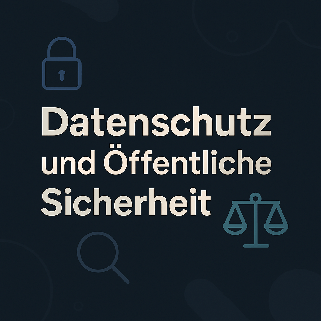 Datenschutz und Öffentliche Sicherheit