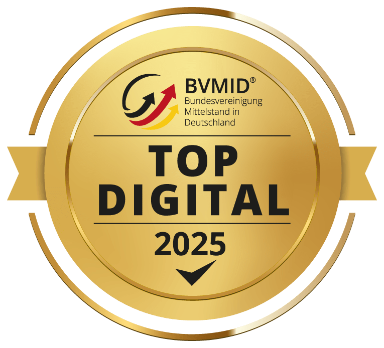 Siegel des BVMID für die Konzept 17 GmbH "TOP DIGITAL 2025"